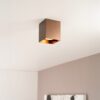 Astra bronzo by LUSENZ - Kubusvormige opbouwspot met geborsteld bronzen design met enkele lichtbron | LUSENZ