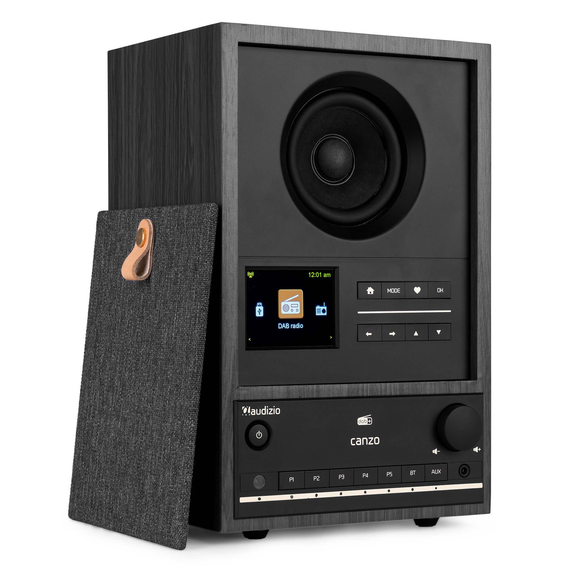 Audizio Canzo Internetradio - WiFi radio boekenplank model - Met DAB+