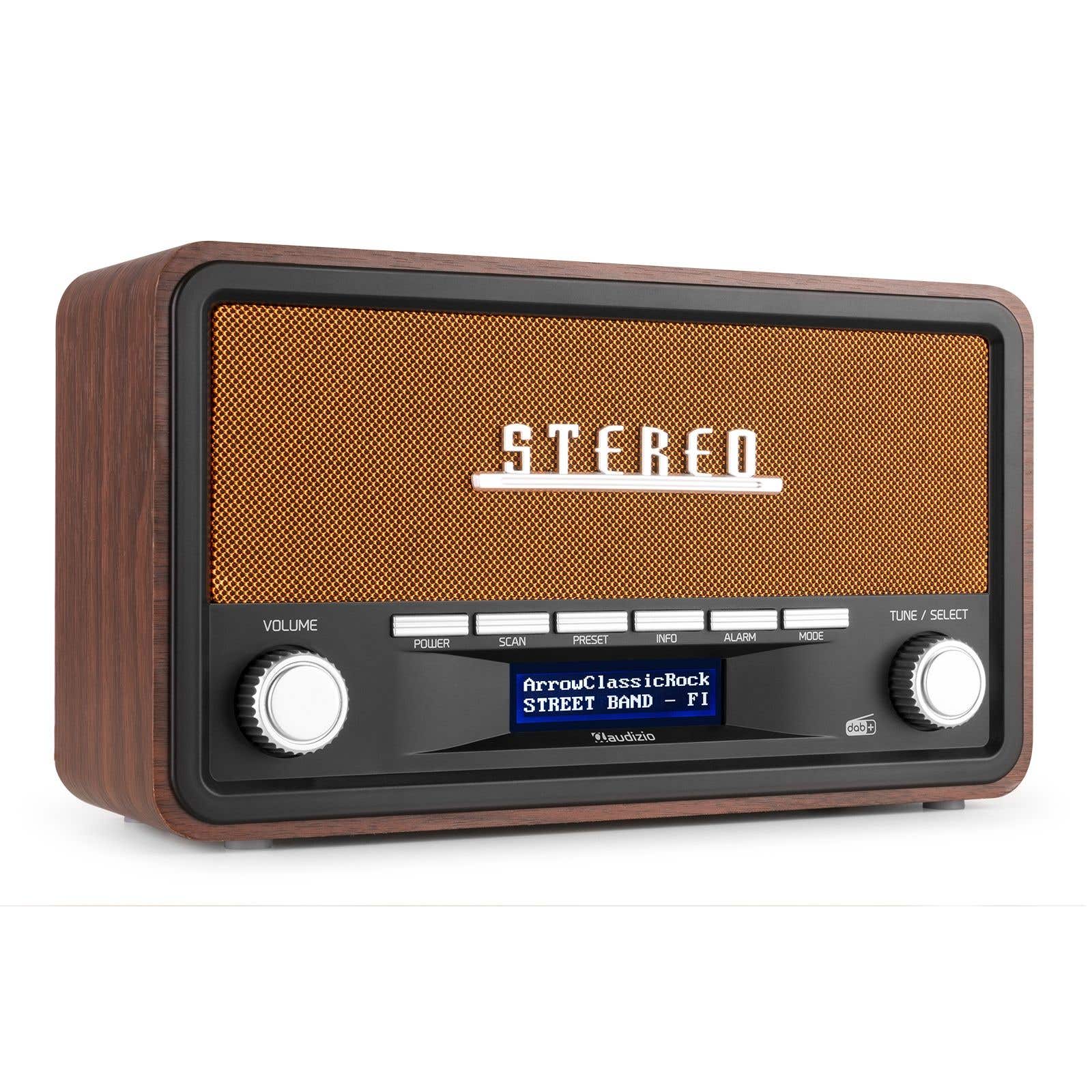 Audizio Foggia retro DAB+ radio met Bluetooth - Stereo draagbare radio | Audizio