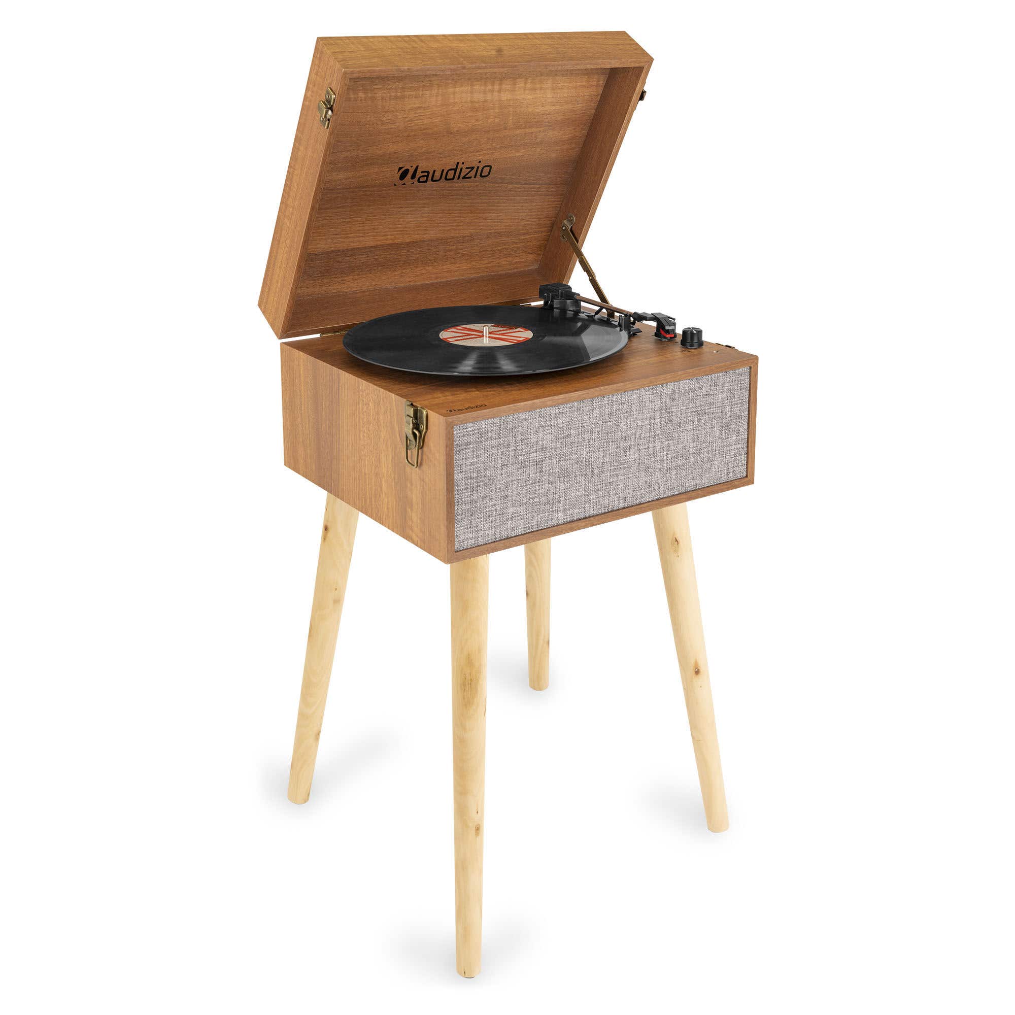 Audizio Fremont retro platenspeler met meubel - Platenspeler Bluetooth | Audizio