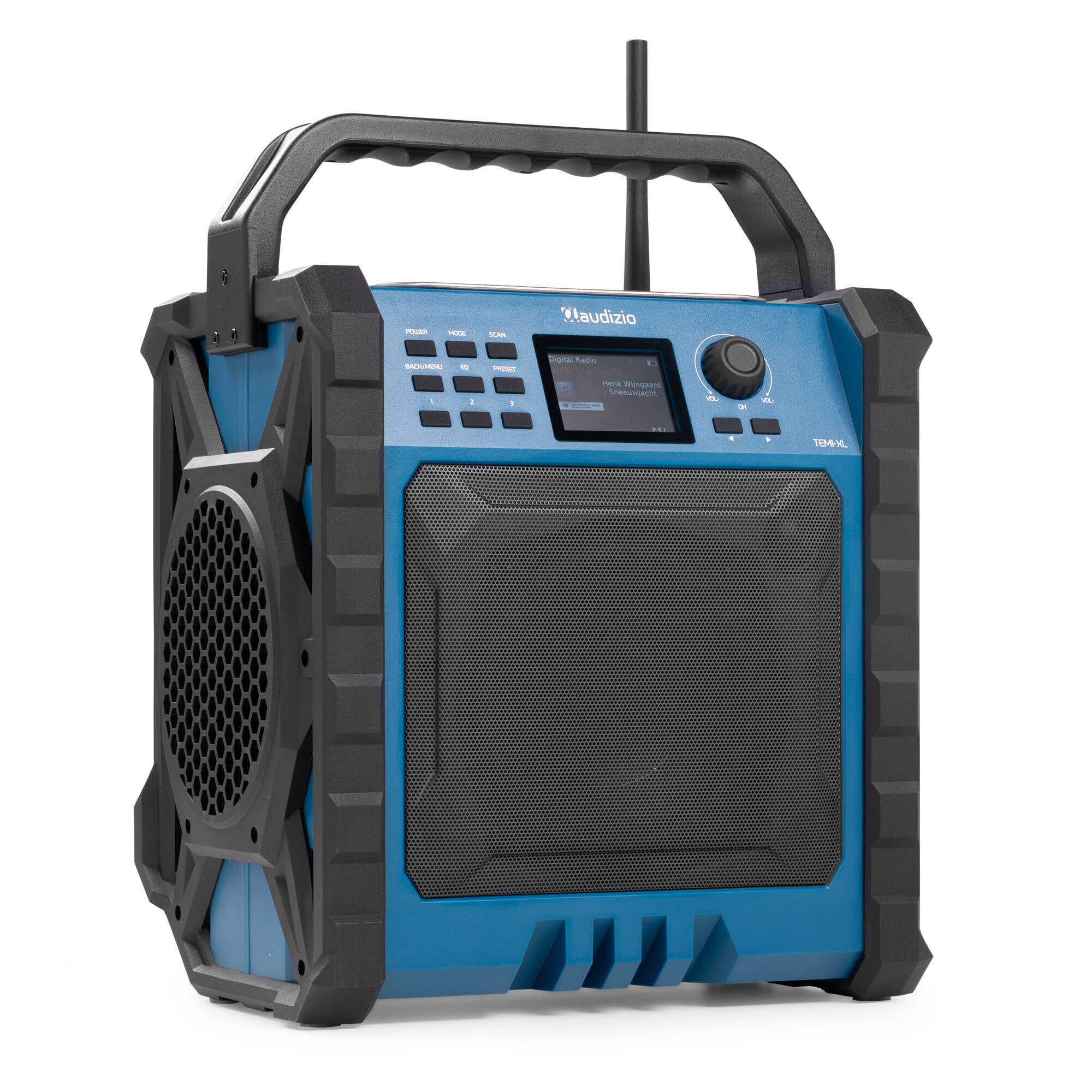 Audizio Jobsite XL bouwradio - Met Bluetooth