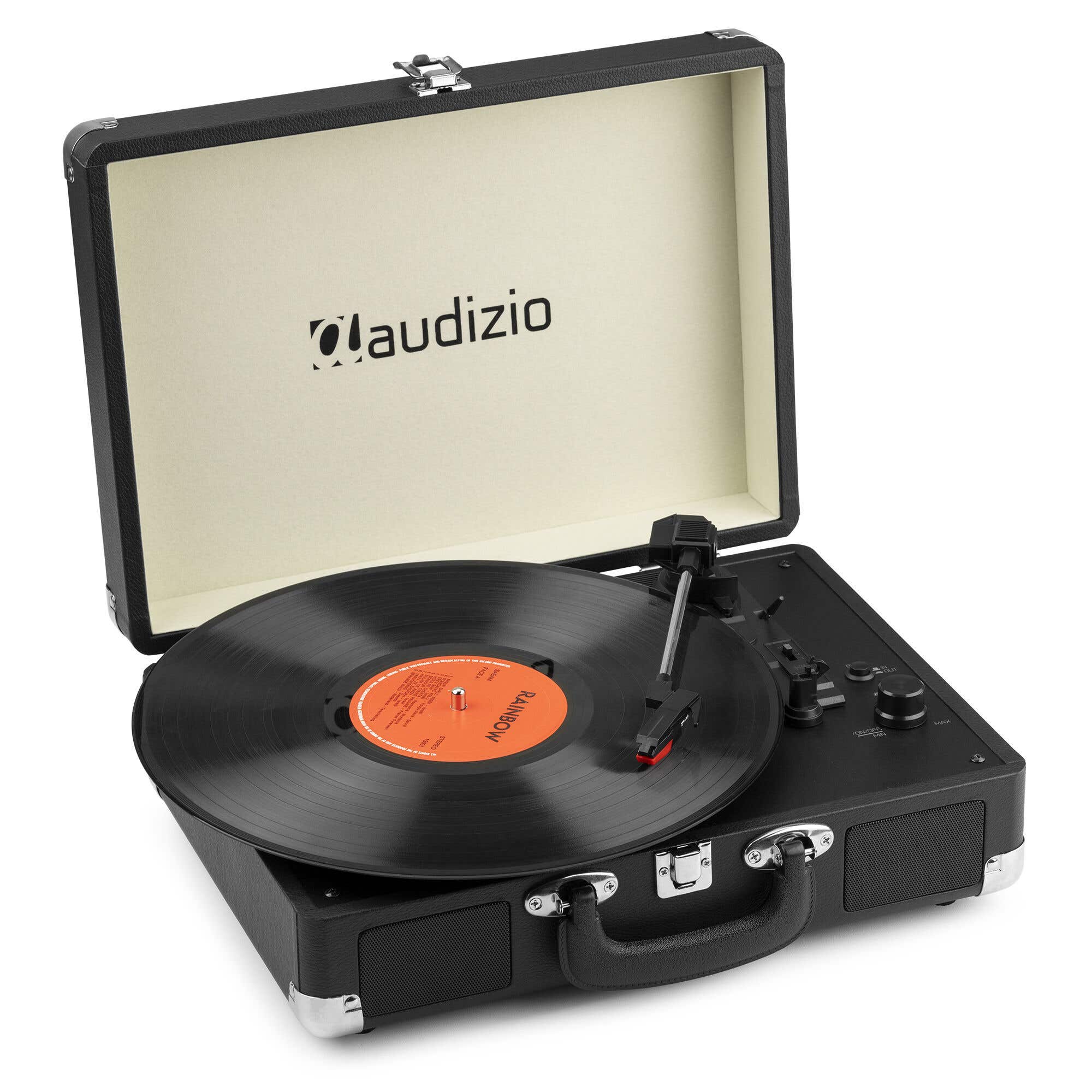 Audizio RP116BK retro platenspeler met Bluetooth in/out - Platenspeler | Audizio