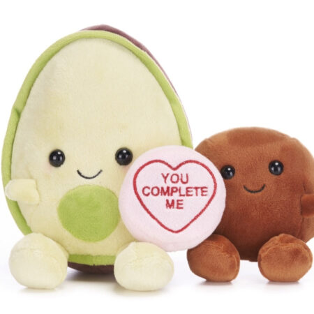 Avocado en pit knuffel - You complete me | Love Hearts