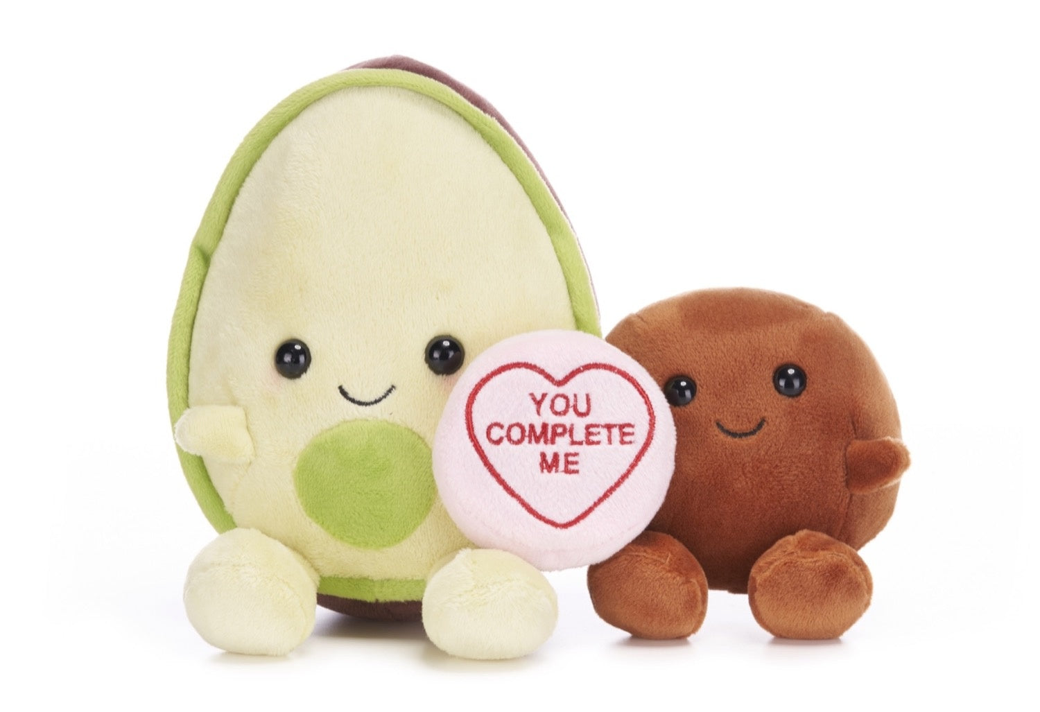 Avocado en pit knuffel - You complete me | Love Hearts