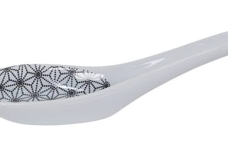 Aziatische lepel - Tokyo Design Studio - Nippon Black - Sterrenpatroon - 13.8 x 4.8 cm | Tokyo Design Studio
