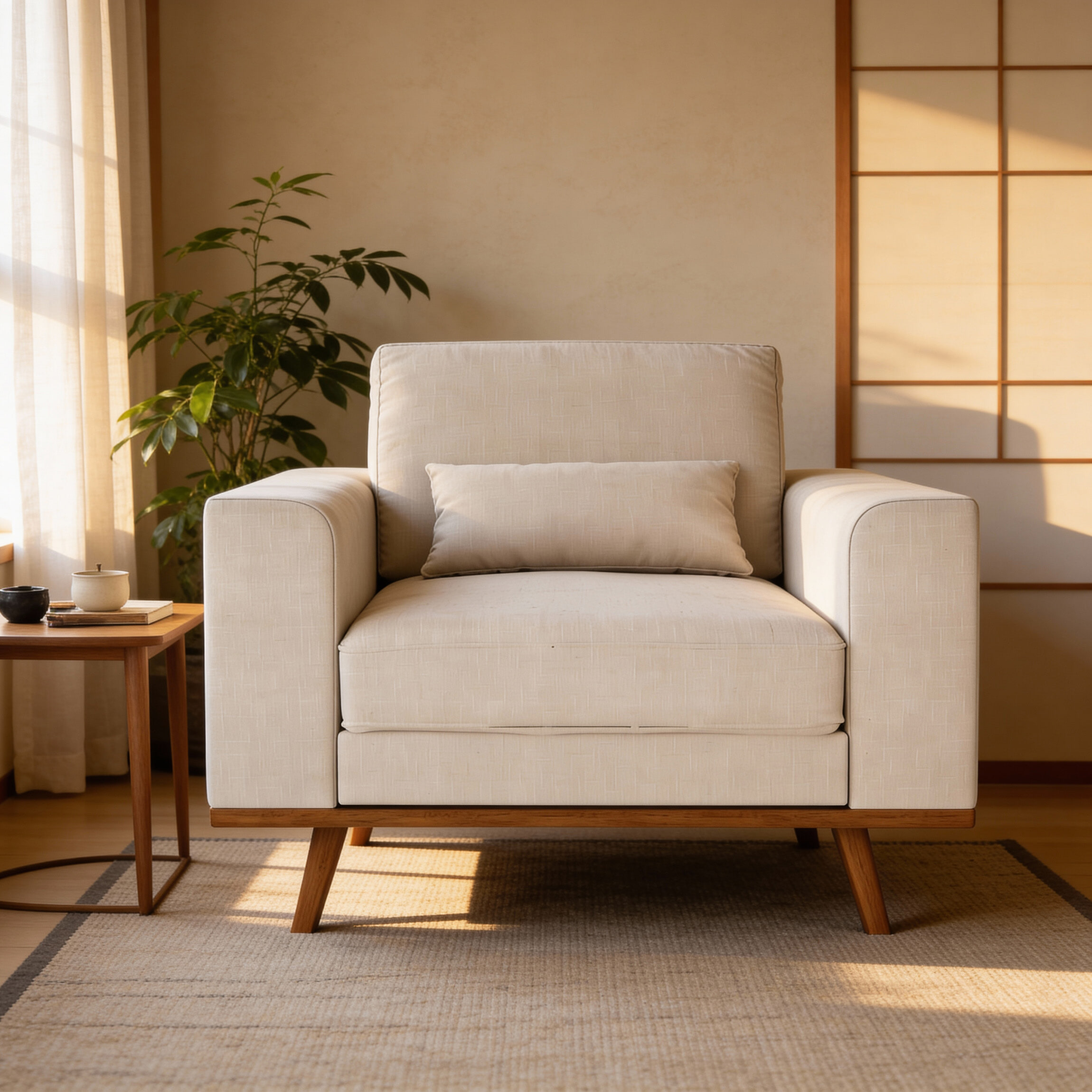 BASE Fauteuil Kirstan Grande stof - Beige | BASE