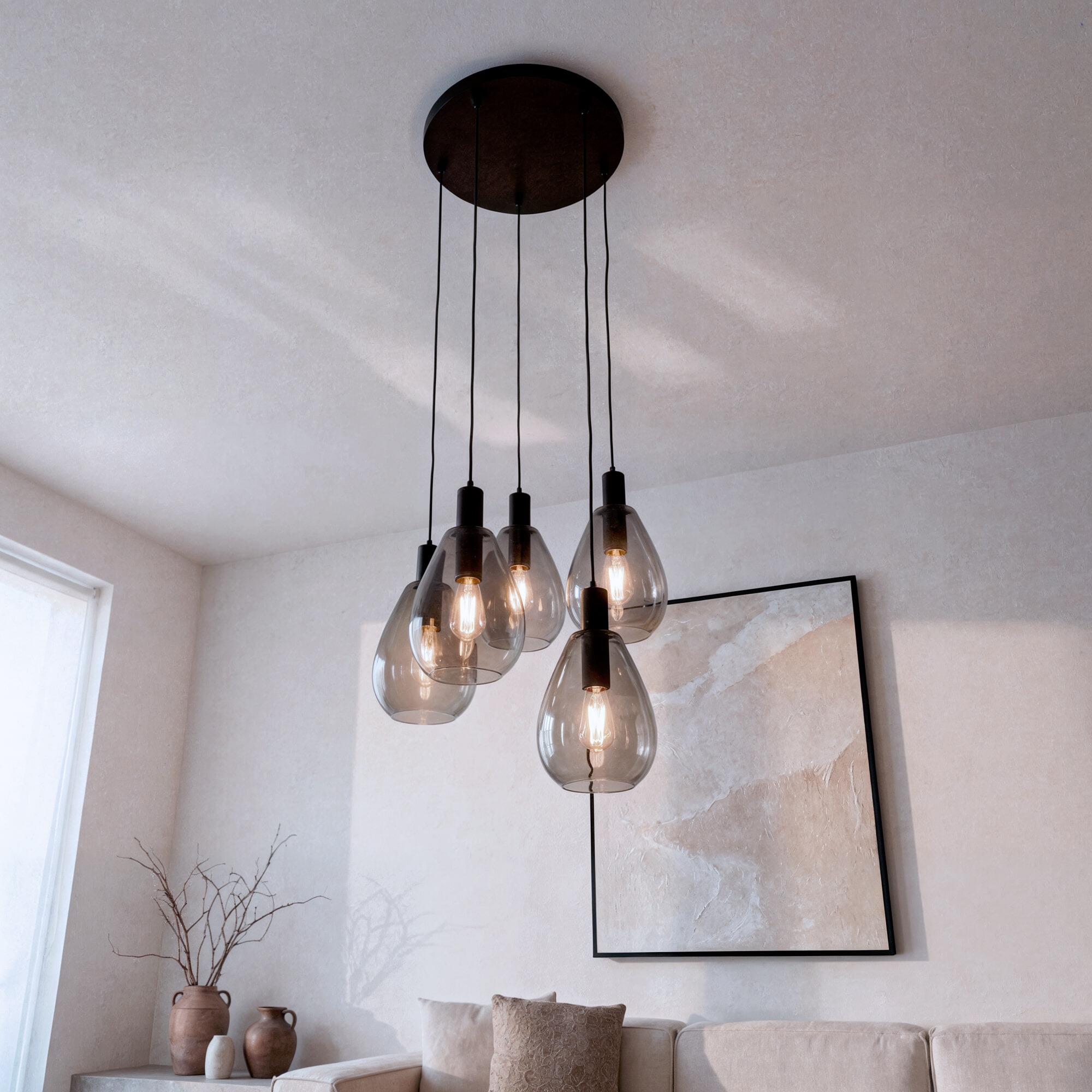 BASE Hanglamp Aislynn 5-lamps