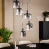 BASE Hanglamp Jesalyn 5-lamps - Smoke | BASE
