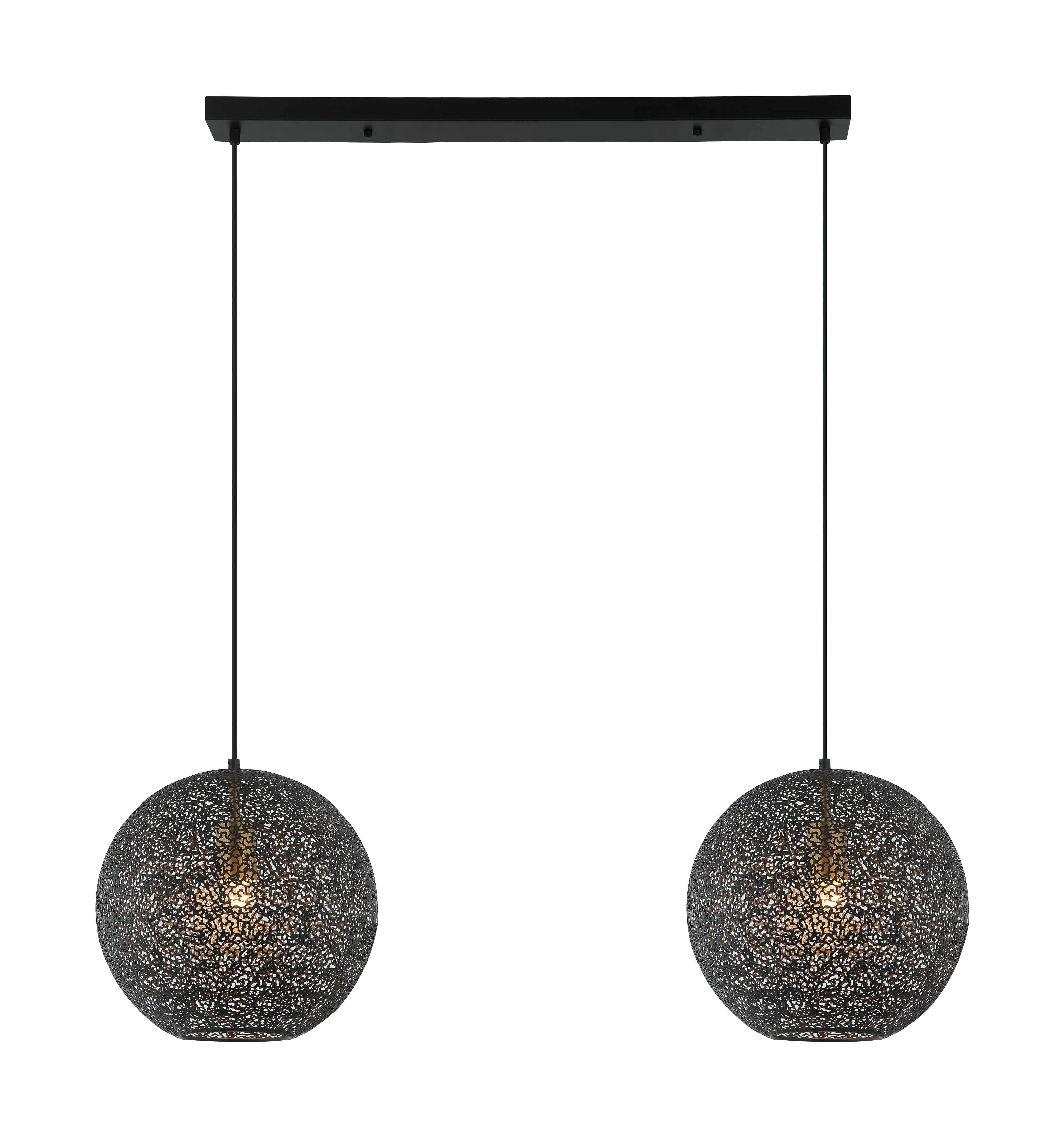 BASE Hanglamp Kasee 2-lamps - Zwart | BASE