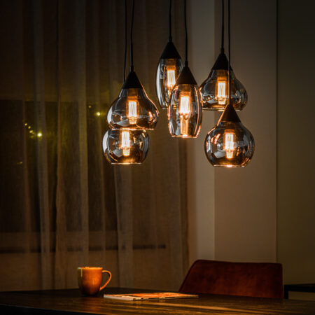 BASE Hanglamp Nino 6-lamps - Smoke | BASE