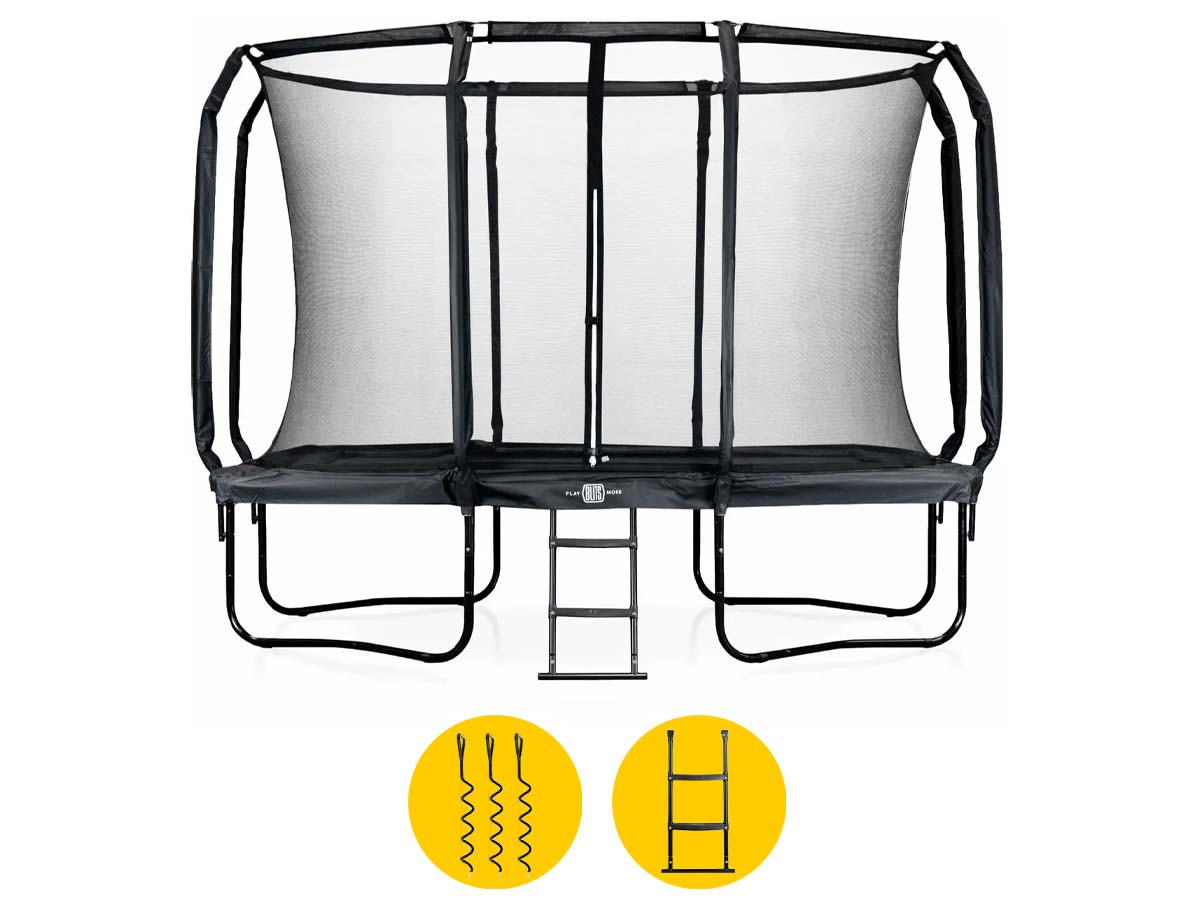 BLITS Urban trampoline - 305 x 214 cm - Zwart | BLITS