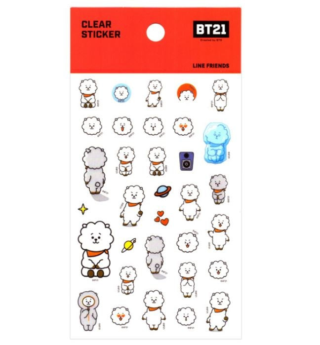 BT21 Clear Sticker - RJ | BT21