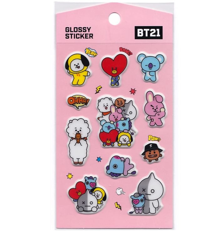BT21 Glossy Sticker - Comic Pop | BT21