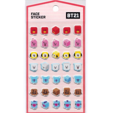 BT21 Glossy Sticker - Face Stickers cube | BT21