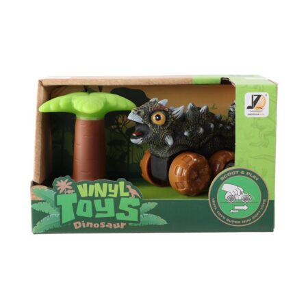 Baby dino auto 12cm met palmboom | Merkloos