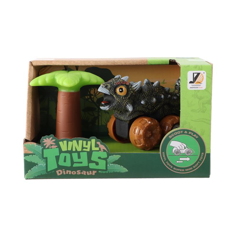 Baby dino auto 12cm met palmboom | Merkloos
