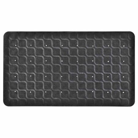 Badmat / Douchemat antislip 70 x 40 cm | Kleur: Zwart | Met zuignappen | Hoogwaardig rubber | ThuiszorgwinkelXL