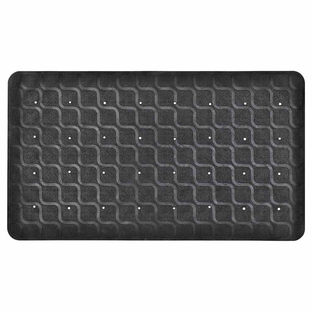 Badmat / Douchemat antislip 70 x 40 cm | Kleur: Zwart | Met zuignappen | Hoogwaardig rubber | ThuiszorgwinkelXL
