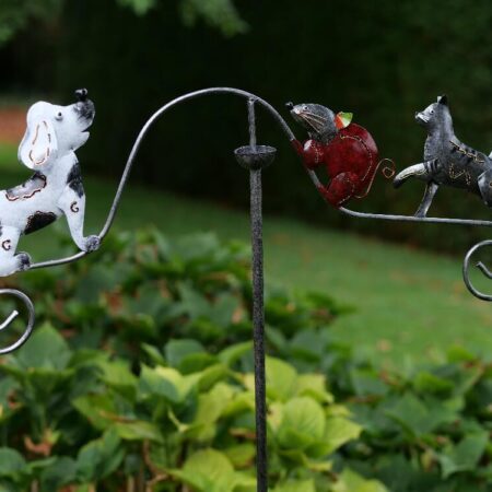 Balans Tuinsteker hond Kat vangt muis | Thermobrass