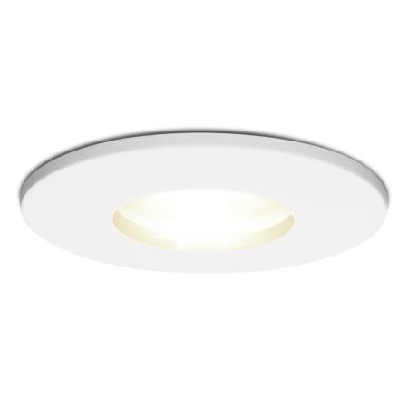 Barcelona LED Inbouwspot - Dimbaar - GU10 fitting - 4 Watt - 4000K Neutraal Wit IP44 spatwaterdicht - Wit - Voor binnen
