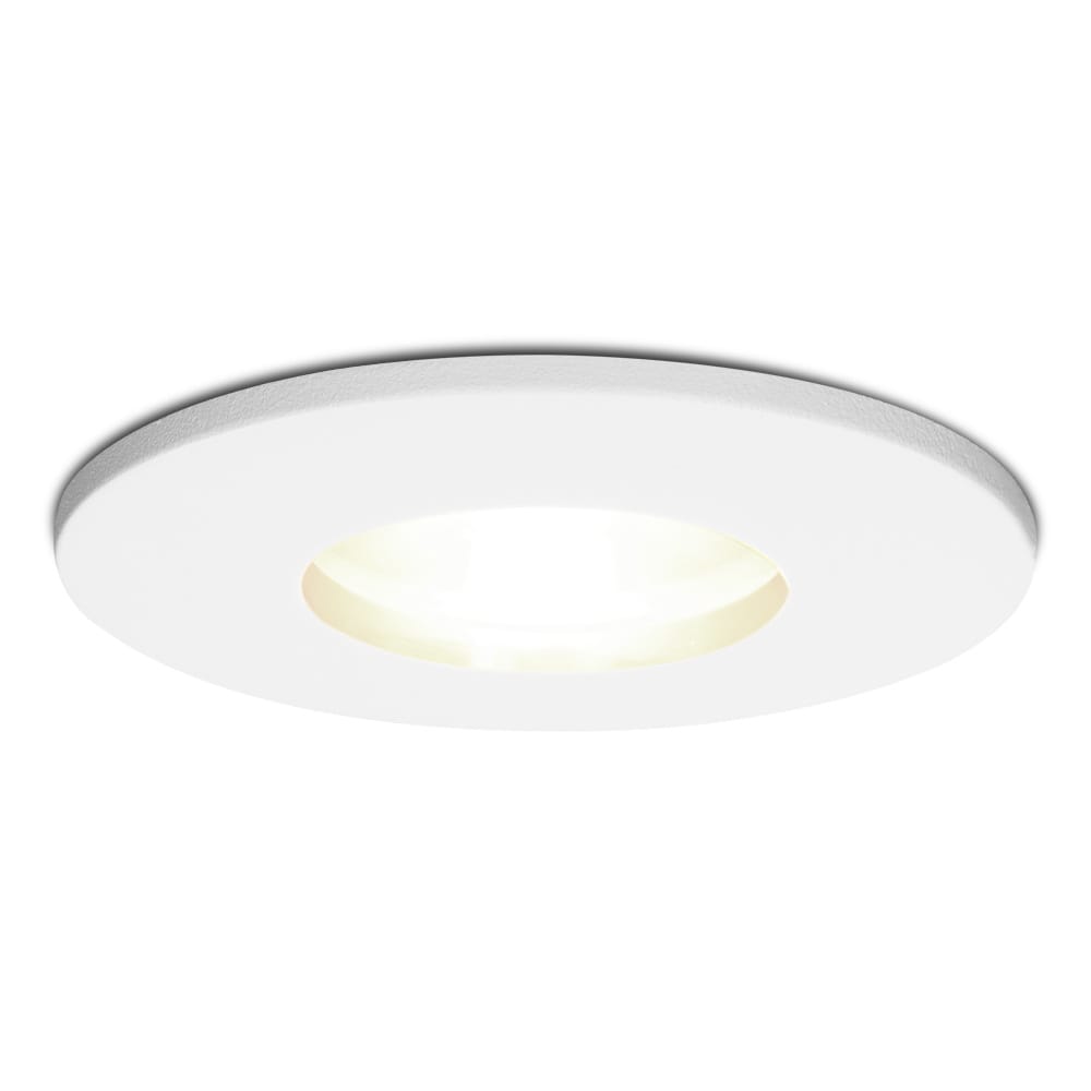 Barcelona LED Inbouwspot - Dimbaar - GU10 fitting - 4 Watt - 4000K Neutraal Wit IP44 spatwaterdicht - Wit - Voor binnen