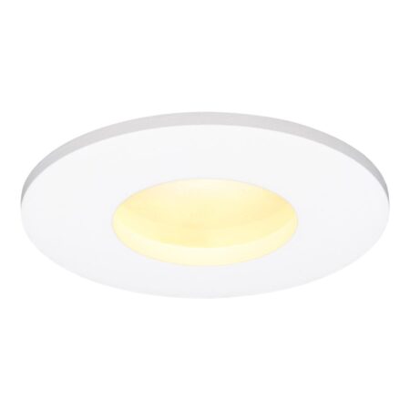 Barcelona - LED platte inbouwspots met lage inbouwdiepte 60mm - 6 Watt 570 Lumen - 2700K Warm wit - GU10 LED Module - Dimbaar - Rond - IP44 voor badkamer