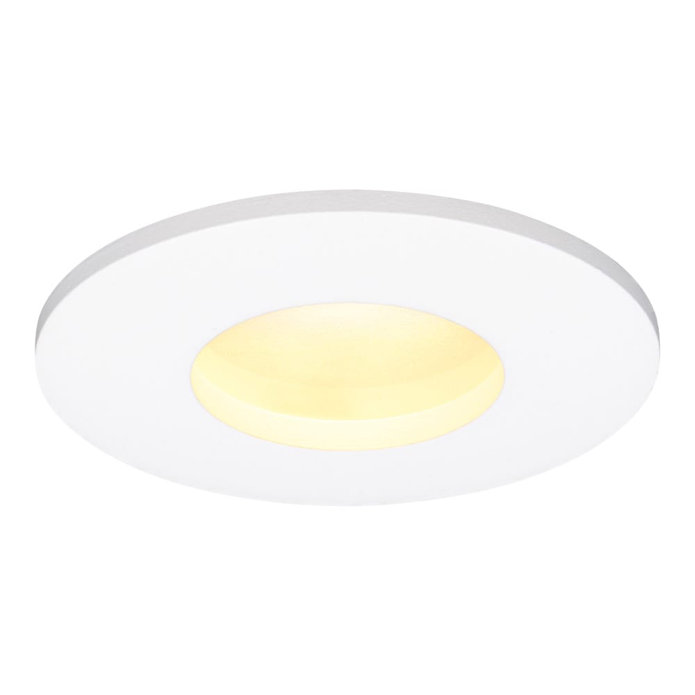 Barcelona - LED platte inbouwspots met lage inbouwdiepte 60mm - 6 Watt 570 Lumen - 2700K Warm wit - GU10 LED Module - Dimbaar - Rond - IP44 voor badkamer