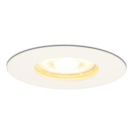 Bari LED Inbouwspot - 4 Watt 345 lumen - 2700K Warm Wit - GU10 - Dimbaar - Rond - IP65 Waterdicht - Wit - Voor binnen