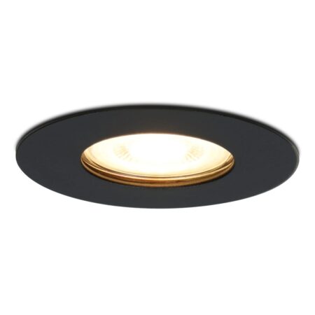Bari LED Inbouwspot - 4 Watt 345 lumen - 2700K Warm Wit - GU10 - Dimbaar - Rond - IP65 Waterdicht - Zwart - Voor binnen