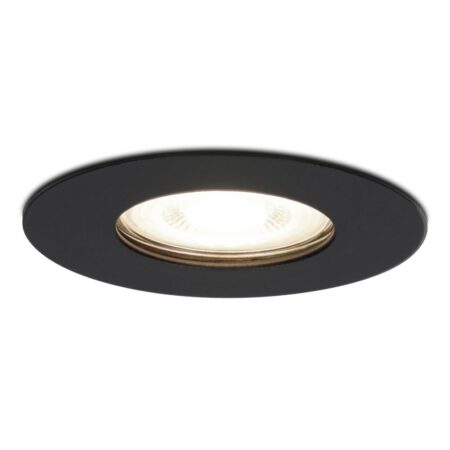 Bari LED inbouwspot - 4 Watt 345 Lumen - 4000K neutraal wit - GU10 - Dimbaar - Rond - IP64 Waterdicht - zwart - Voor binnen