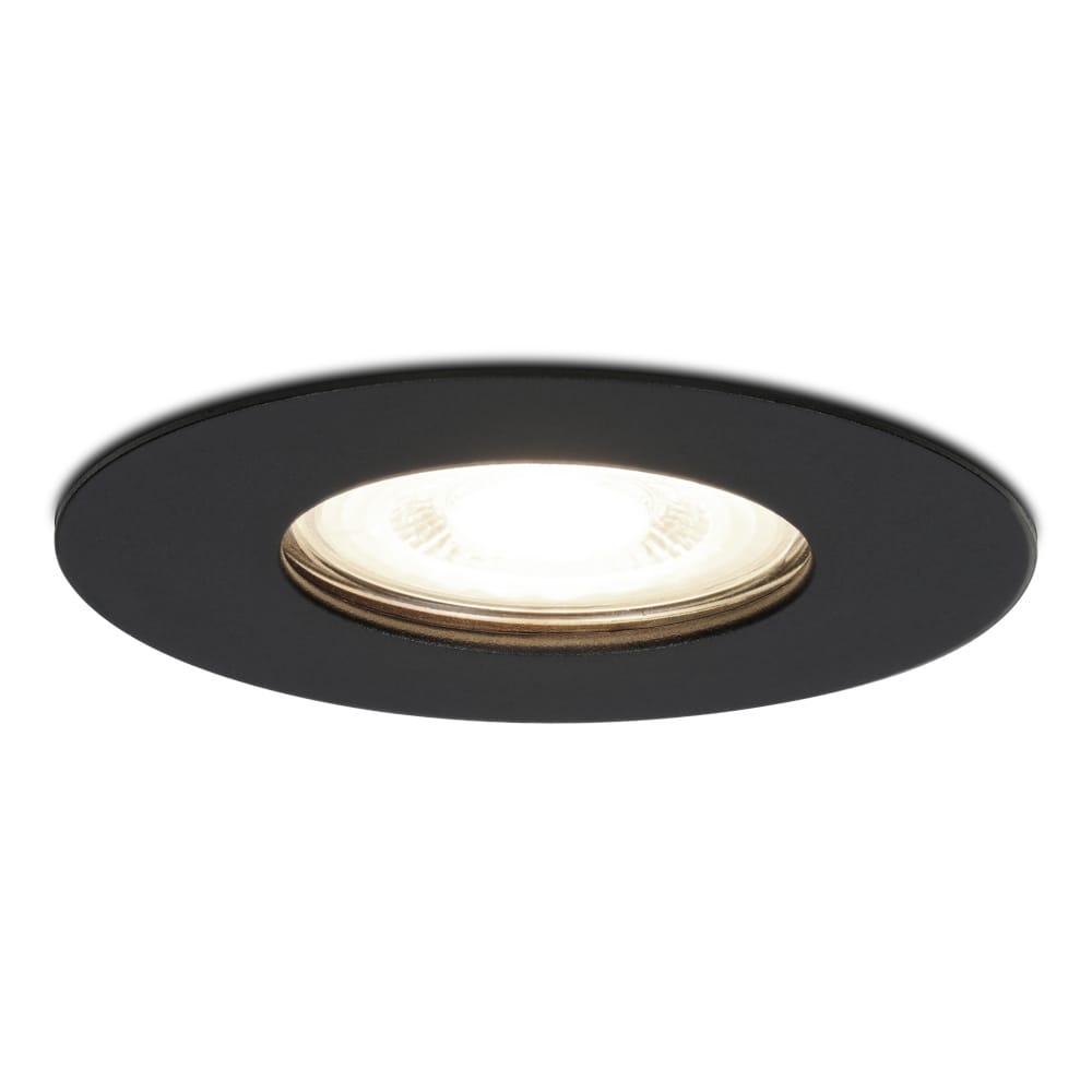 Bari LED inbouwspot - 4 Watt 345 Lumen - 4000K neutraal wit - GU10 - Dimbaar - Rond - IP64 Waterdicht - zwart - Voor binnen