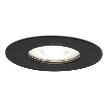Bari LED inbouwspot - 4 Watt 345 Lumen - 6500K daglicht wit - GU10 - Dimbaar - Rond - IP64 Waterdicht - Zwart - Voor binnen