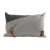 Barley kussen gerstekorrel 60x40 lichtgrijs | Knit Factory