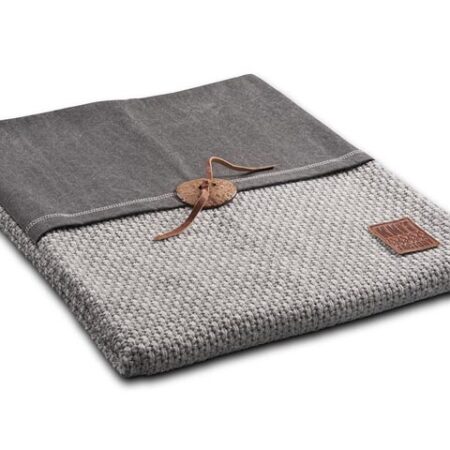 Barley plaid gerstekorrel lichtgrijs | Knit Factory