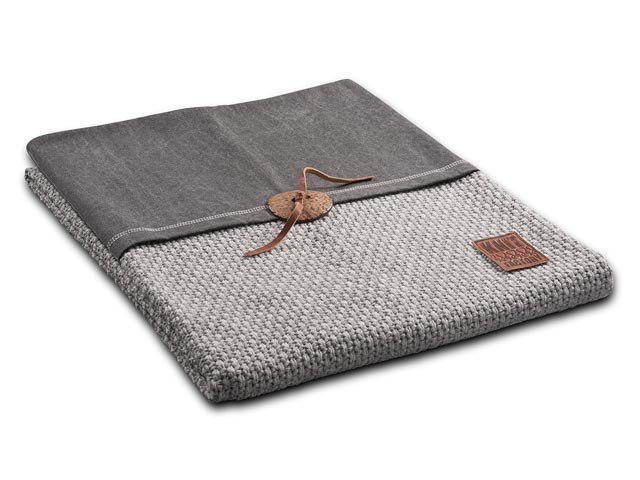 Barley plaid gerstekorrel lichtgrijs | Knit Factory