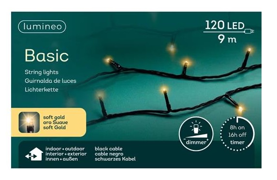 Basic kerstverlichting 120LED Champagne | Lumineo