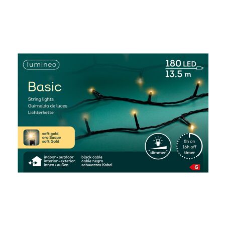 Basic kerstverlichting 180LED Champagne | Lumineo