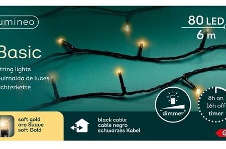 Basic kerstverlichting 80LED Champagne | Lumineo
