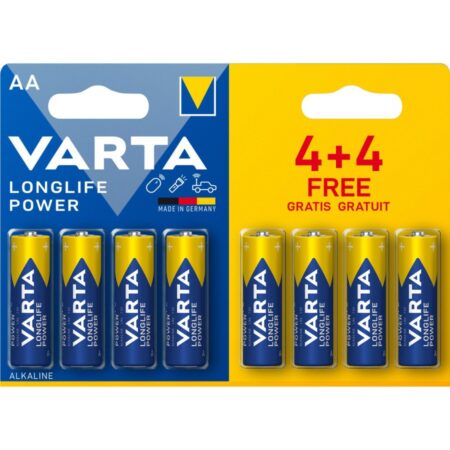 Batterij Varta AA 4+4 Alkaline Longlife Power | Varta