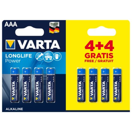 Batterij Varta AAA 4+4 Alkaline Longlife Power | Varta