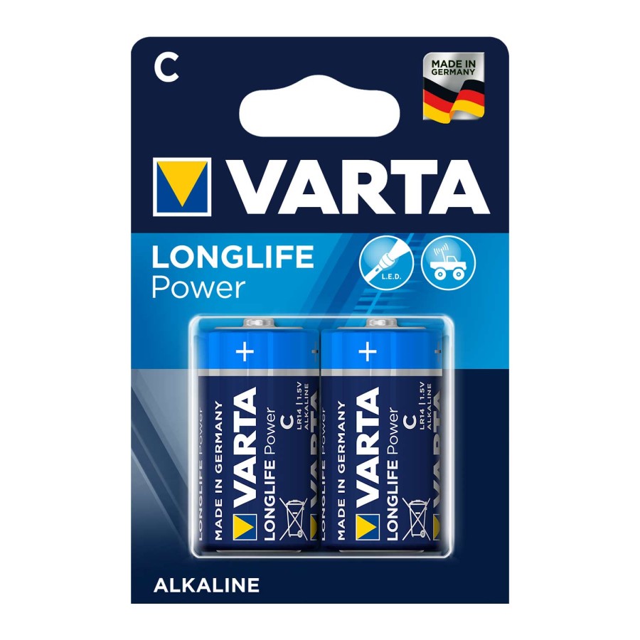 Batterij c 2x varta alkaline longlife power | Varta