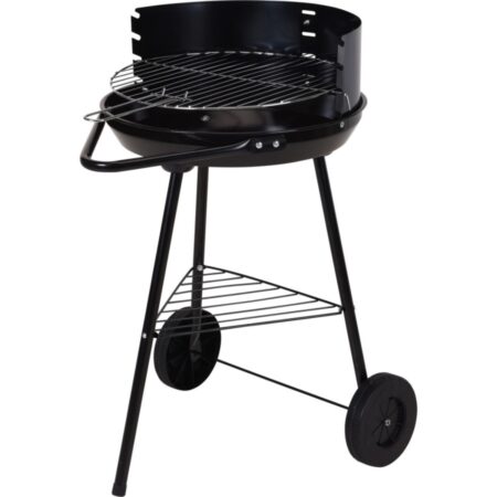 Bbq Barbecue Op Wielen Half Open Zwart |