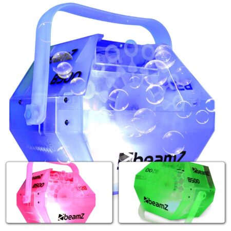 BeamZ B500LED Bellenblaasmachine transparant - Met lichten en 550ml | BeamZ