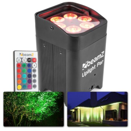 BeamZ BBP96 Uplight PAR spot op accu met 6x 12W LEDs en draadloze DMX | BeamZ