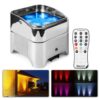 BeamZ BBP96SC accu Uplight met 6x 12W LED's en draadloze DMX - Chroom | BeamZ