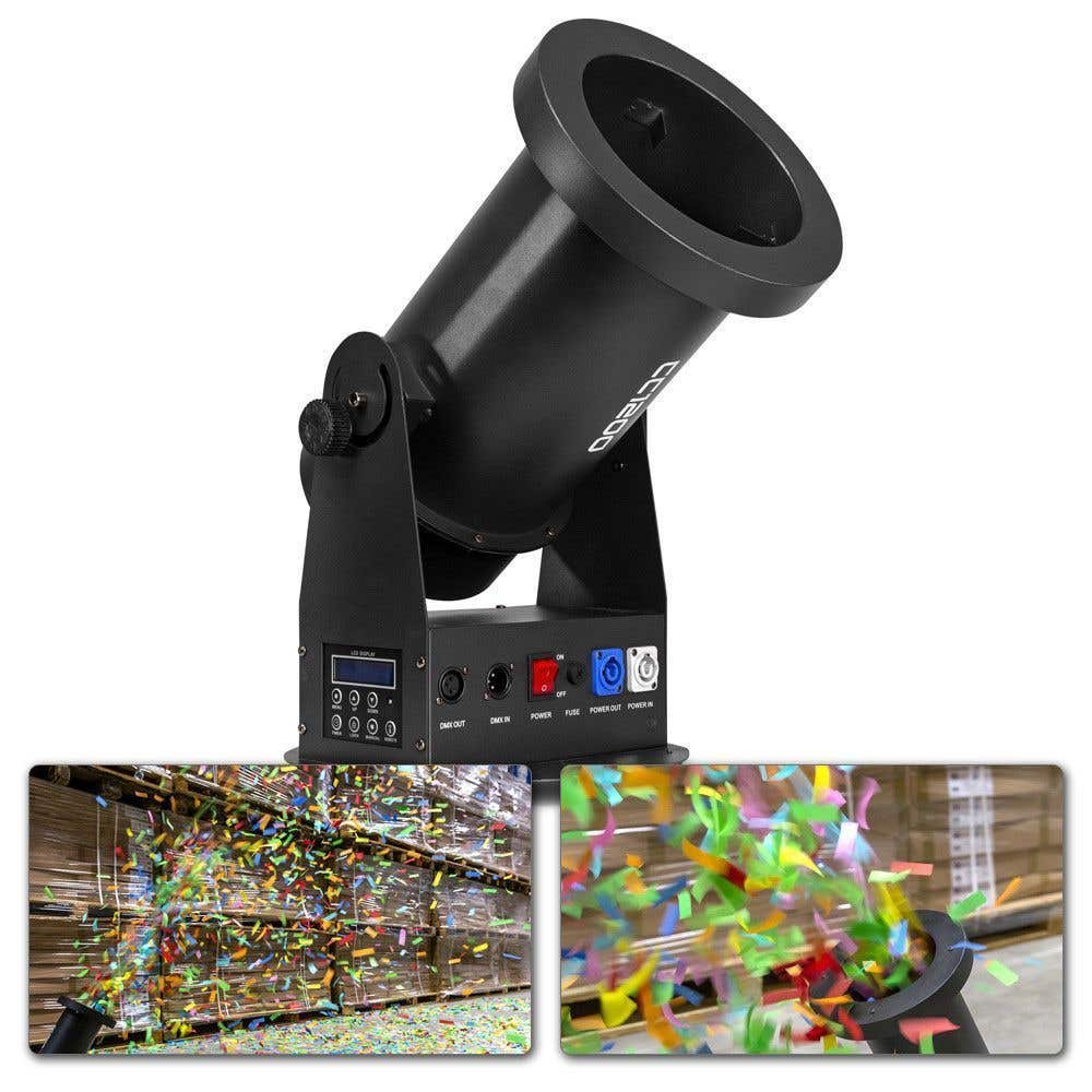 BeamZ CC1200 Confetti launcher met DMX en draadloze afstandsbediening | BeamZ Professional
