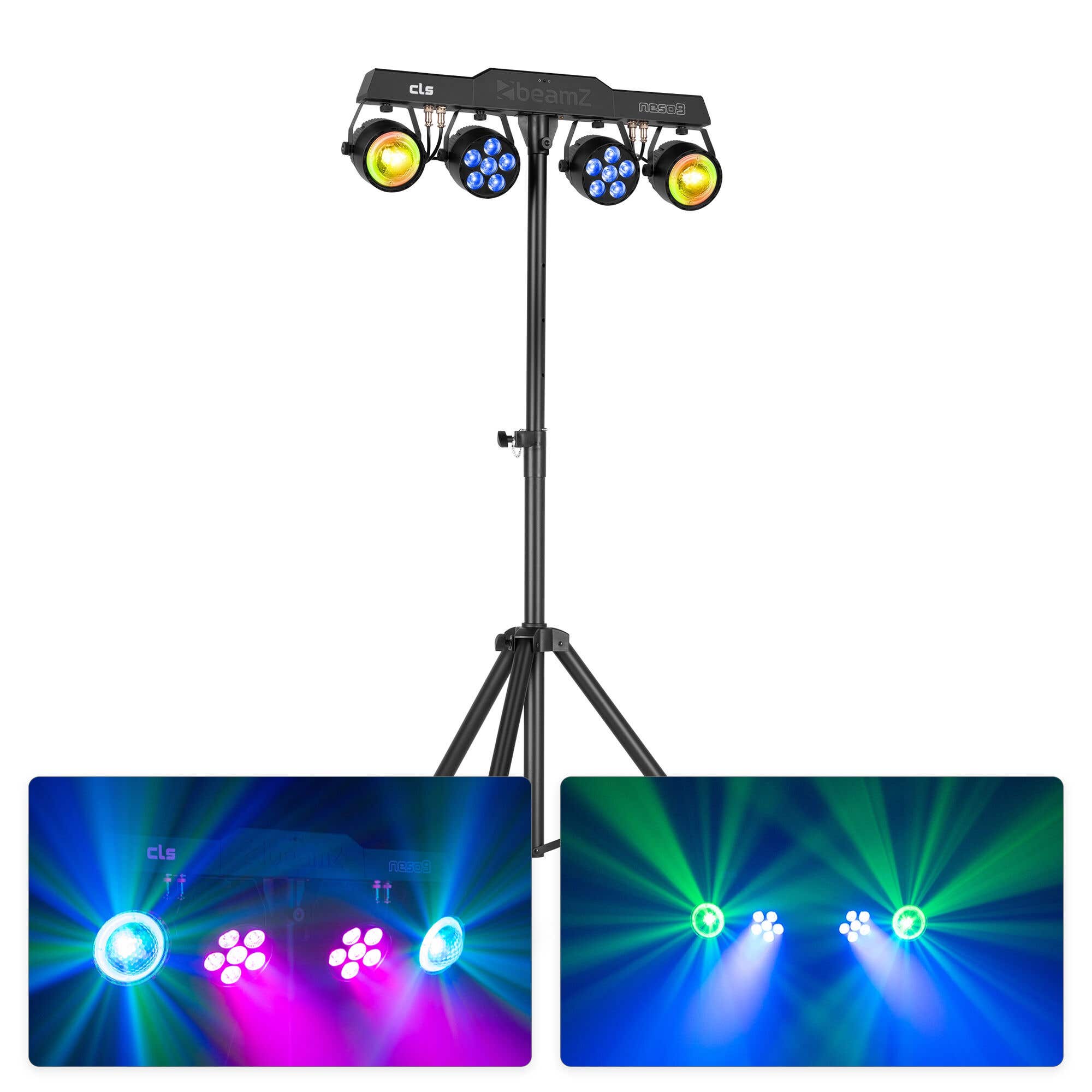 BeamZ CLS Neso9 Party Bar - Alles-in-een partyset met 2x RGBW LED par | BeamZ