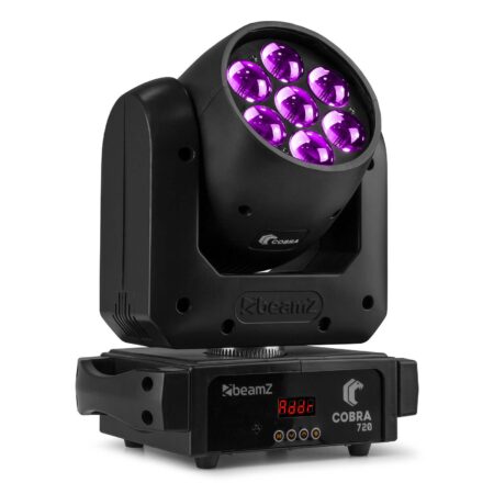 BeamZ Cobra 720 Wash Moving Head 7x 20 Watt met Zoom | BeamZ