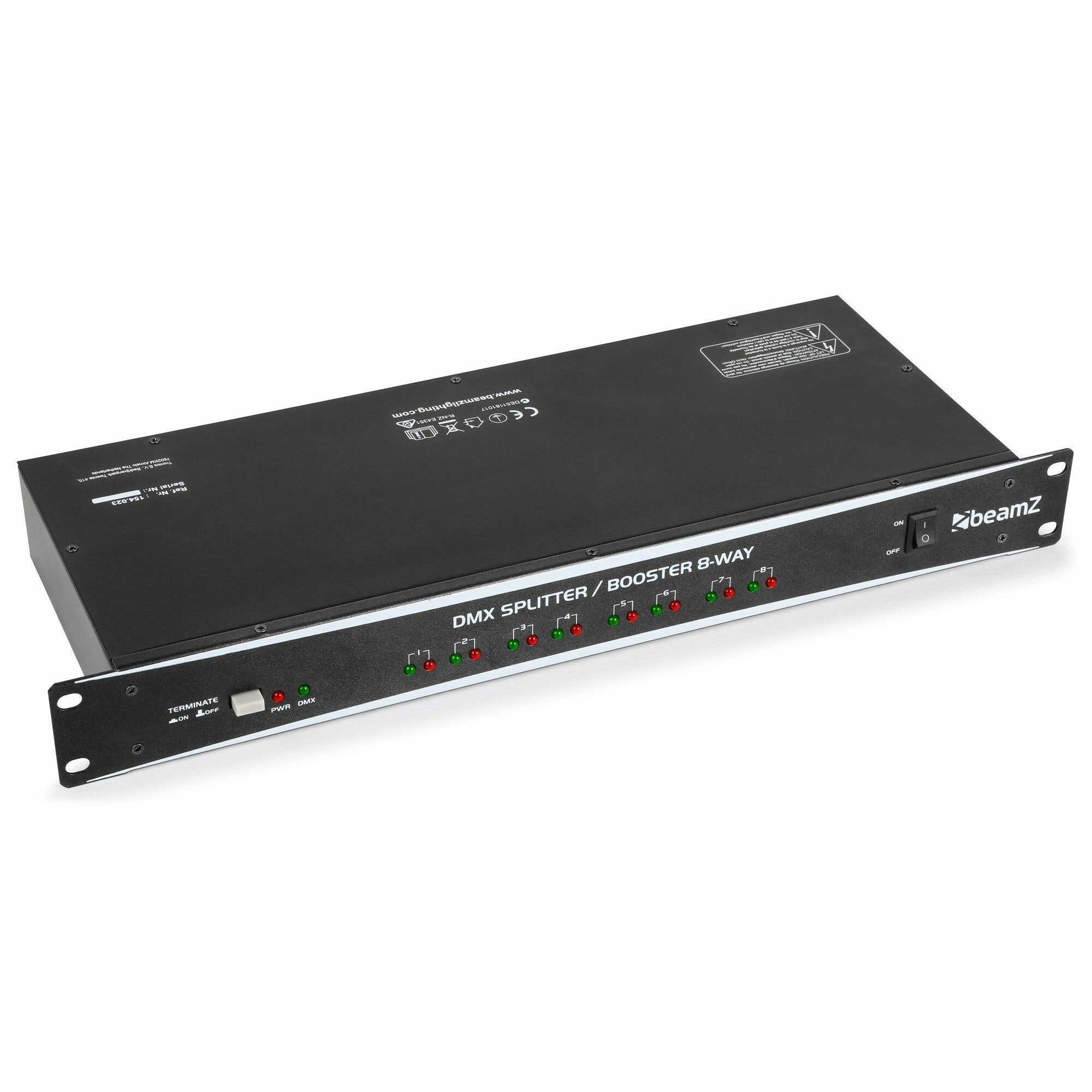 BeamZ DMX splitter / booster 8-weg | BeamZ