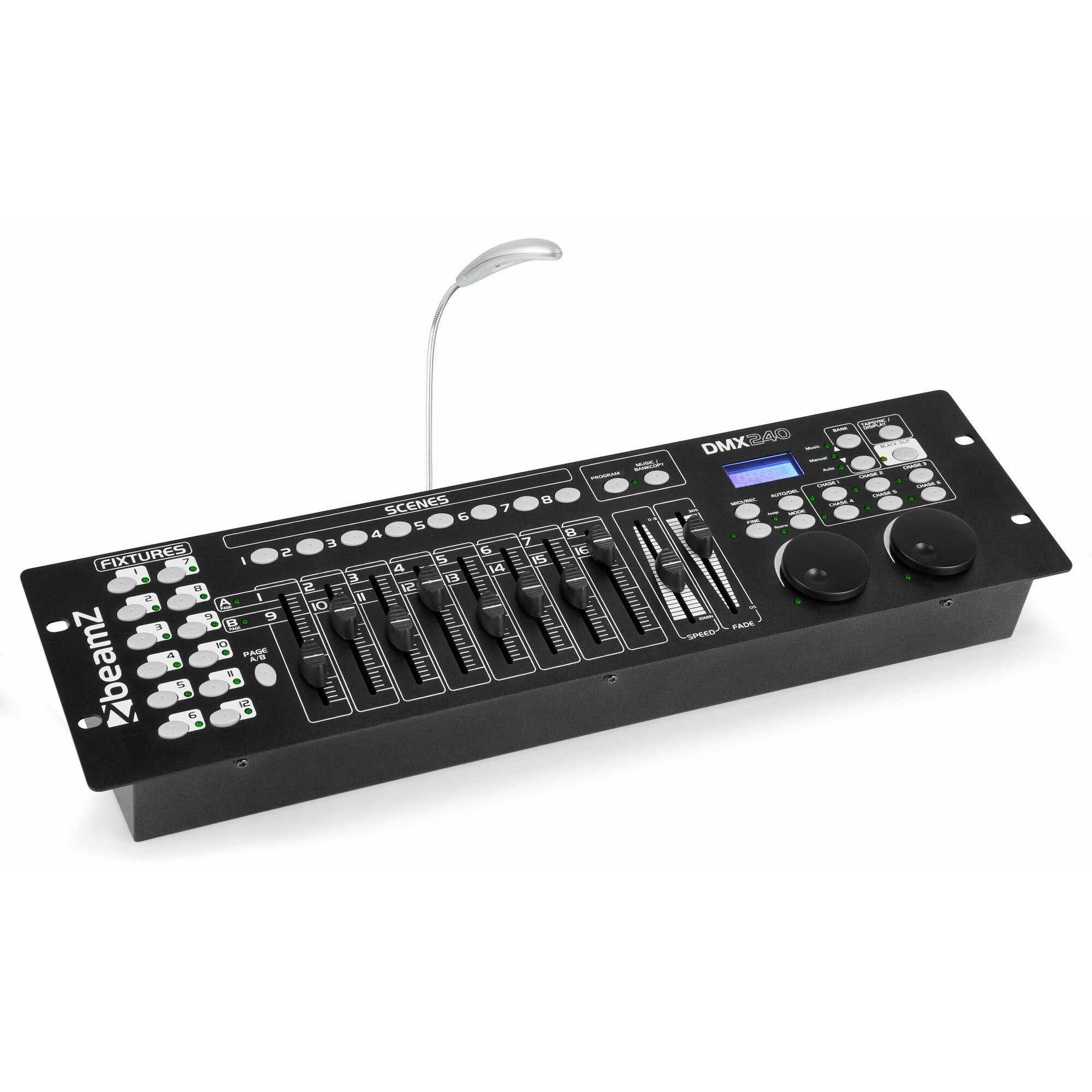 BeamZ DMX240 192 kanaals DMX Controller voor 12 fixtures | BeamZ